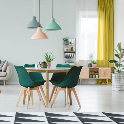 Rocco Tulip Dining Chairs - Forest Green Bargainia