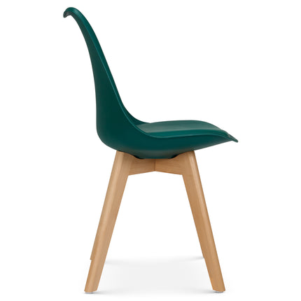 Rocco Tulip Dining Chairs - Forest Green Bargainia