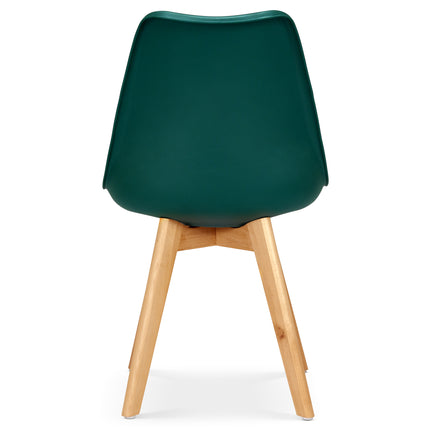 Rocco Tulip Dining Chairs - Forest Green Bargainia