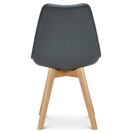 Rocco Tulip Dining Chairs - Dark Grey Bargainia