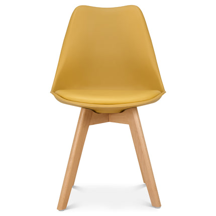 Rocco Tulip Dining Chairs - Mustard Yellow Bargainia