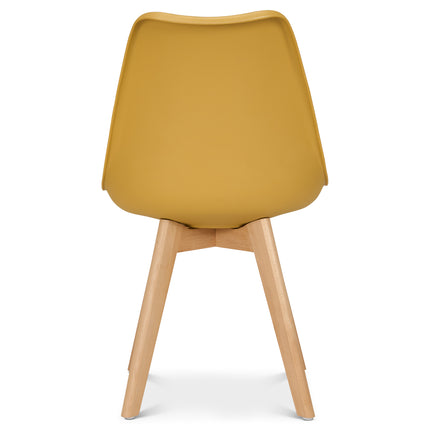 Rocco Tulip Dining Chairs - Mustard Yellow Bargainia