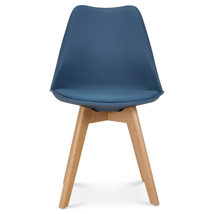 Rocco Tulip Dining Chairs - Navy Blue Bargainia Single