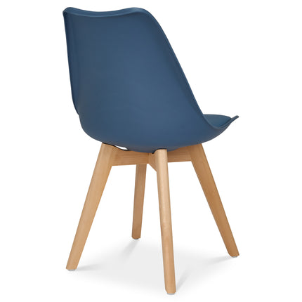 Rocco Tulip Dining Chairs - Navy Blue Bargainia