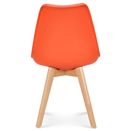 Rocco Tulip Dining Chairs (Set of 4) - Orange-5056536103451-Bargainia.com