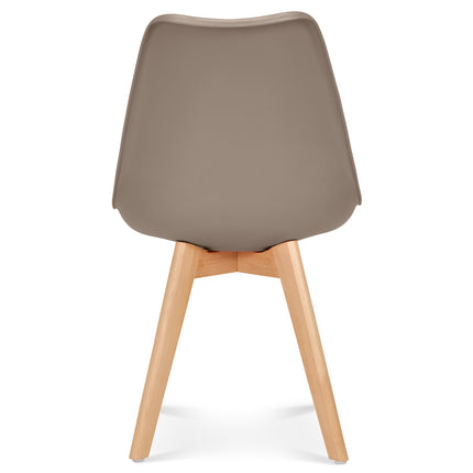 Rocco Tulip Dining Chairs - Taupe Bargainia