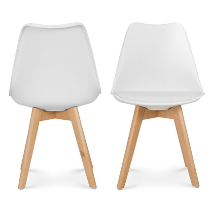 Rocco Tulip Dining Chairs (Set of 4) - White-5056536103369-Bargainia.com