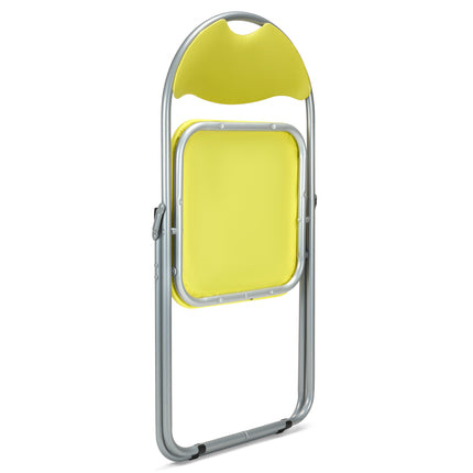 Folding Padded Office Chair - Yellow-Bargainia.com