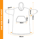 Oversized Sherpa Fleece Hoodie Blanket - Charcoal Grey