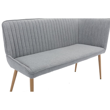 Panelled Fabric Corner Bench Left Handed Part 1 -  Light Grey