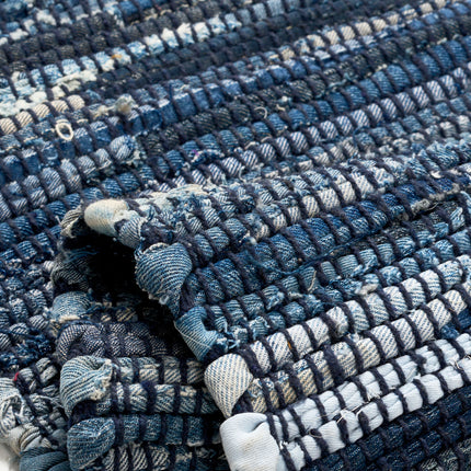 Chindi Handwoven Denim Recycled Rag Rug