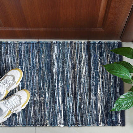 Chindi Handwoven Denim Recycled Rag Rug