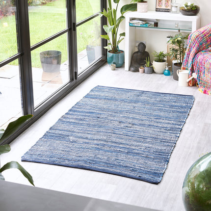 Chindi Handwoven Denim Recycled Rag Rug