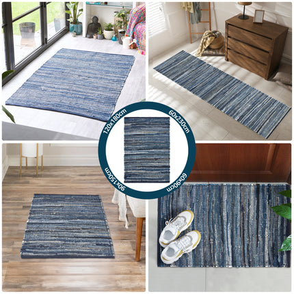 Chindi Handwoven Denim Recycled Rag Rug