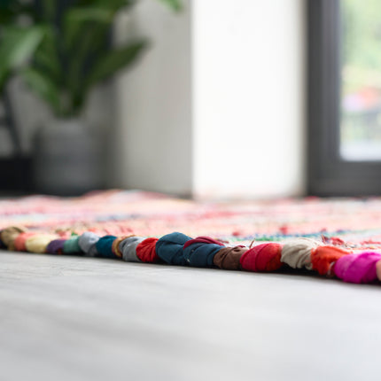 Chindi Handwoven Multi Coloured Recycled Rag Rug