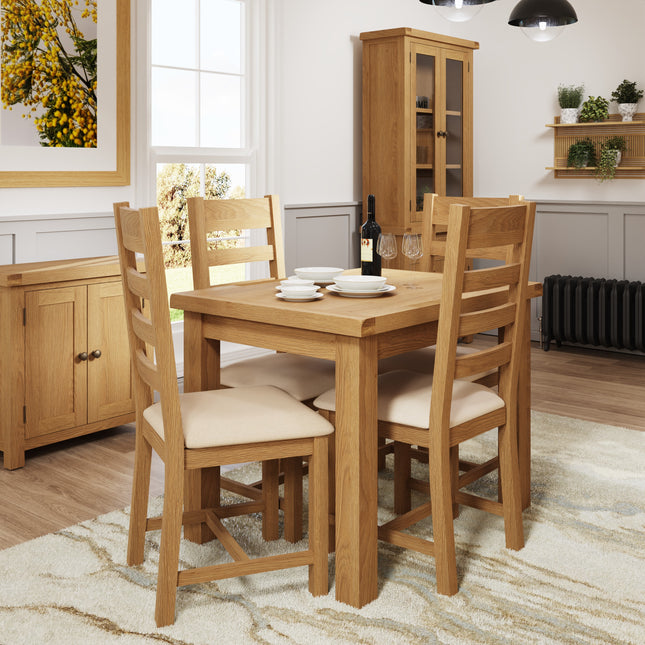 Nora Oak 1M Butterfly Extending Dining Table