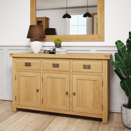 Nora Oak 3 Door Sideboard