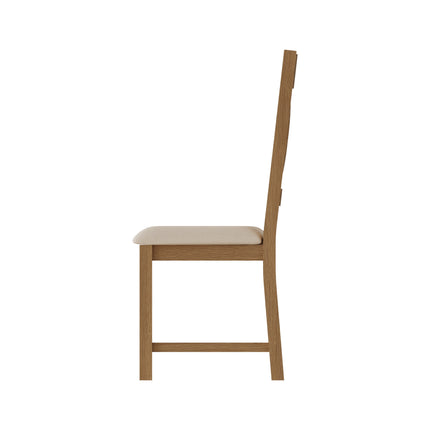 Nora Oak Cross Back Fabric Dining Chair