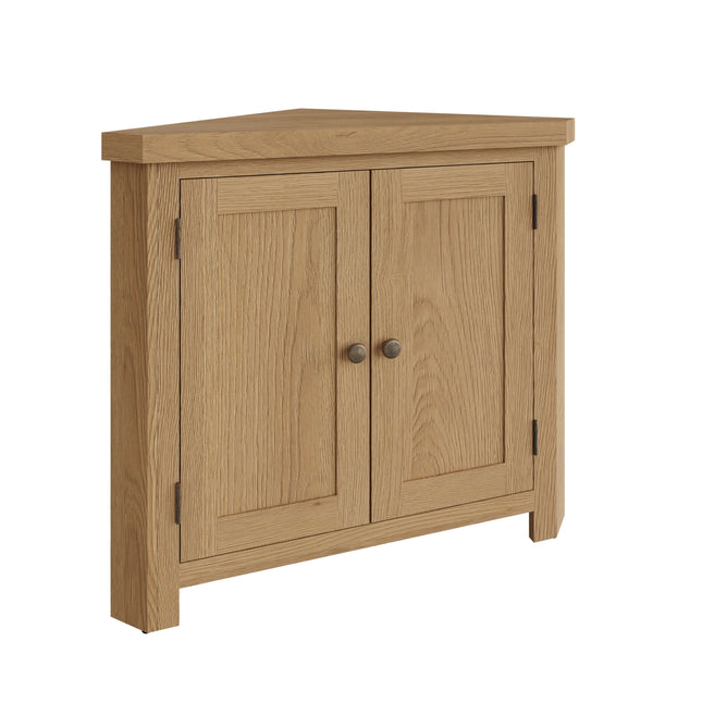 Nora Oak Corner Cabinet