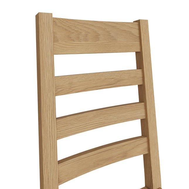 Nora Oak Ladder Back Wooden Dining Chair