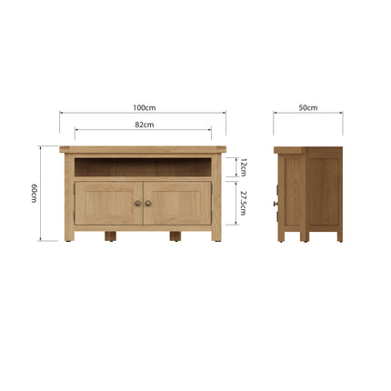 Nora Oak Corner TV Unit