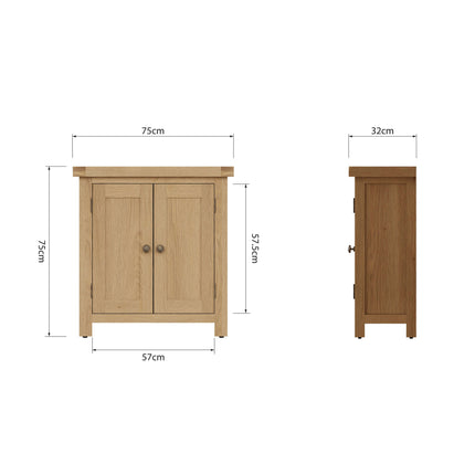 Nora Oak 2 Door Cupboard