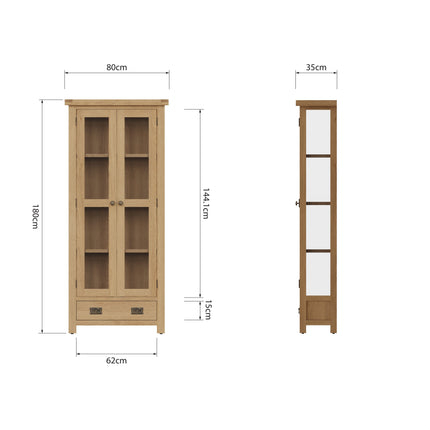 Nora Oak Display Cabinet