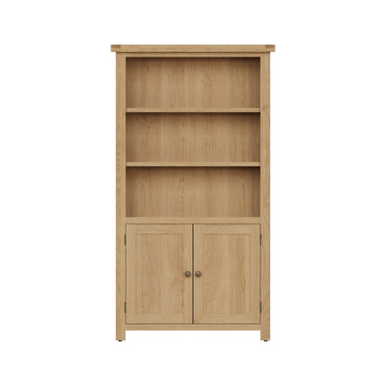 Nora Oak Large Bookcase Display Cupboard