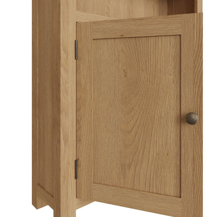 Nora Oak Large Bookcase Display Cupboard