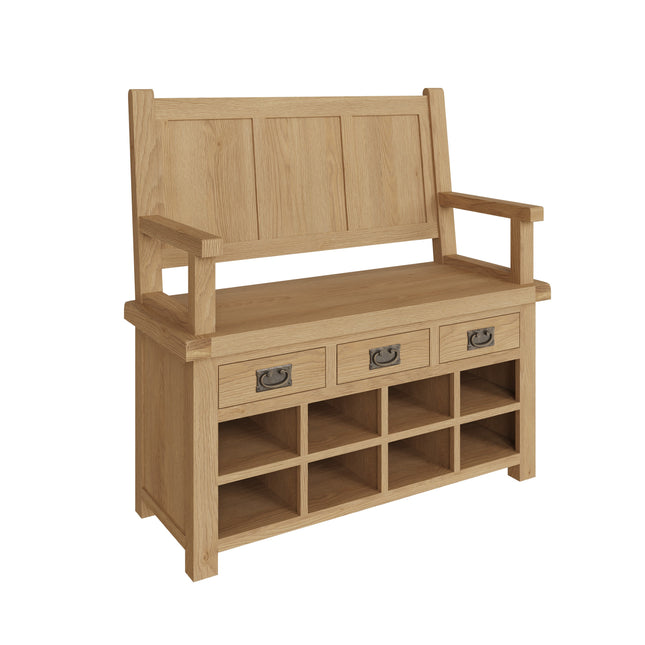 Nora Oak Monks Bench