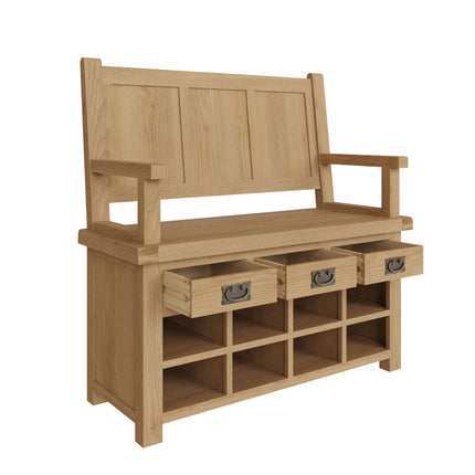 Nora Oak Monks Bench