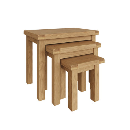 Nora Oak Nest Of 3 Tables