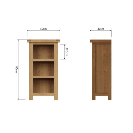 Nora Oak Narrow Bookcase