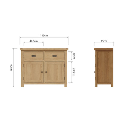 Nora Oak 2 Door 2 Drawer Sideboard