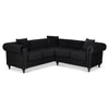 Black Velvet Corner Sofa