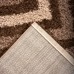 Tapis épais à poils longs Brown Tides - Californie