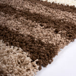 Tapis épais à poils longs Brown Tides - Californie
