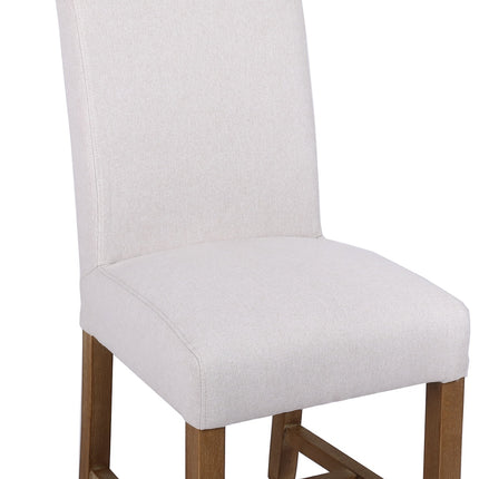 Scroll Back Fabric Dining Chair Natural - Set of 2