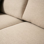 Brixton Cream 2 Seater Sofa - Modern Fabric Sofa with Steel Legs