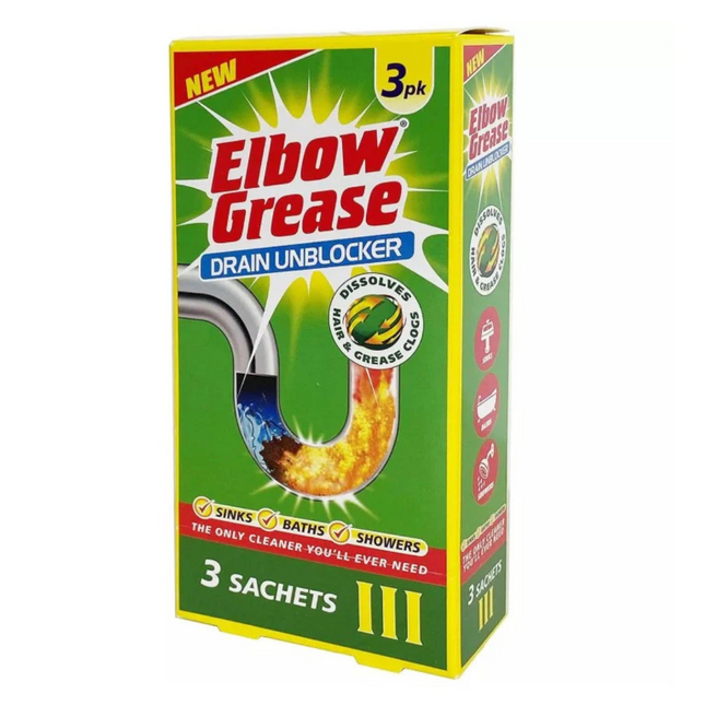 Elbow Grease Drain Unblock Sachets 3 x 25G