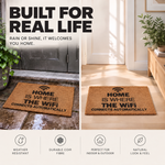 Goa Wifi Coir Door Mat, Funny Natural Coconut Fibre Doormat with Non-Slip Rubber Backing, 40 x 70cm