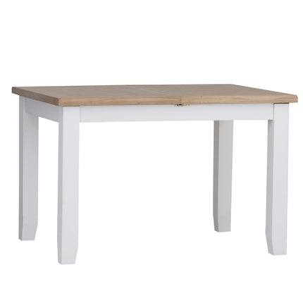 Elodie Snow White Oak  Butterfly Extending Dining Table 1.2m