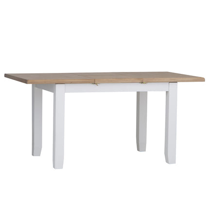 Elodie Snow White Oak  Butterfly Extending Dining Table 1.2m