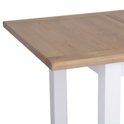 Elodie Snow White Oak  Butterfly Extending Dining Table 1.2m