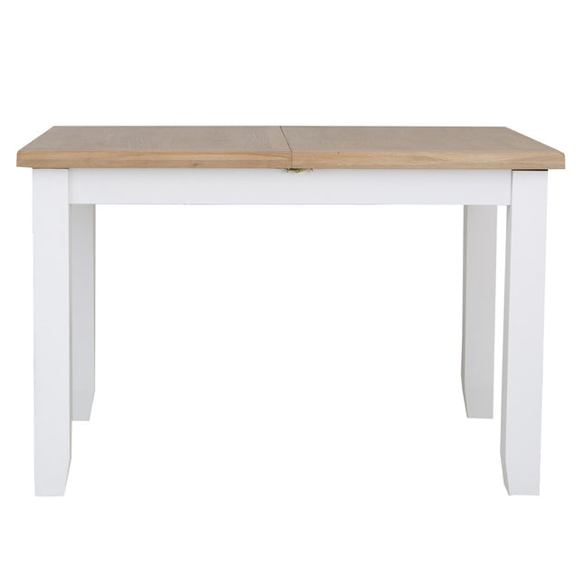 Elodie Snow White Oak  Butterfly Extending Dining Table 1.2m