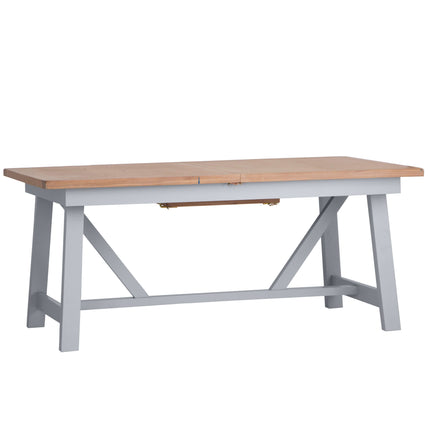 Elodie Dove Grey Oak Refectory Butterfly Extending Table - 1.8m