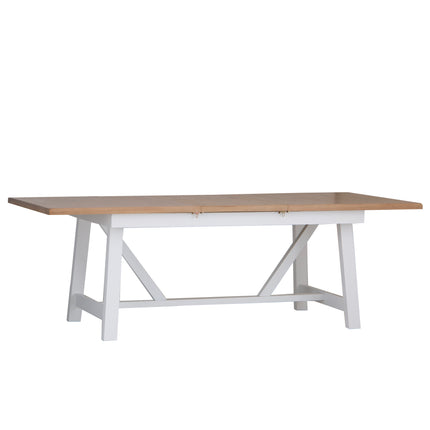 Elodie Snow White Oak Refectory Butterfly Extending Table 1.8m