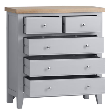 Elodie Dove Grey Oak 2 Over 3 Chest Of Drawers