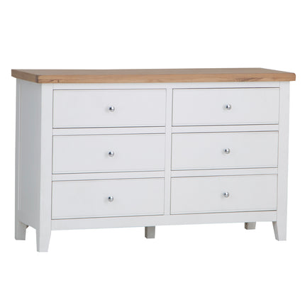 Elodie Snow White Oak 6 Drawer Chest