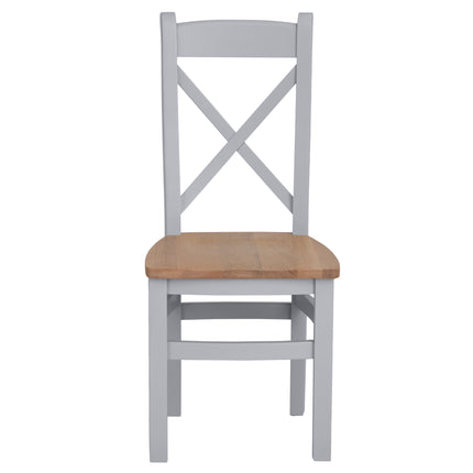 Elodie Dove Grey Oak Cross Back Dining Chair